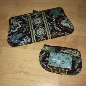 Vera Bradley Wallet AND matching coin purse